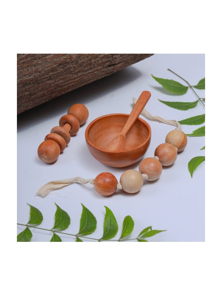 Ariro New Born Neem Wood Gift Set
