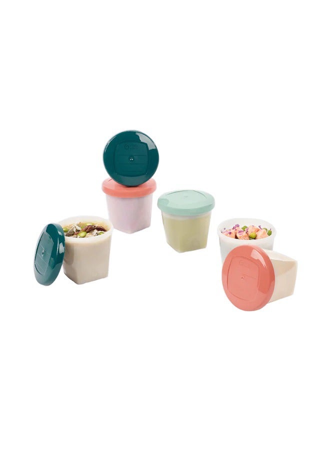 Biosourced Babybols - 6 X 250 Ml Food Storage Tubs, Eco - Friendly Design , Each Tub Has A Capacity of 250 Ml , Making Them Perfect For Portioning Homemade Baby Food, Snacks, Or Leftovers, Microwave And Freezer Safe , Easy To Clean, Stackable Design , Sec