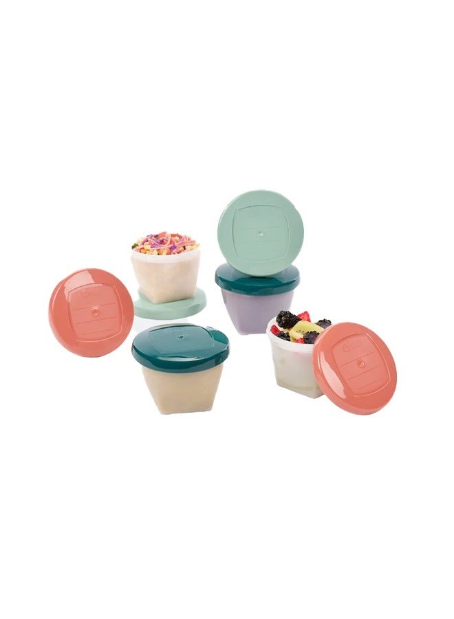 Biosourced Babybols Eco 6 X 180, Biosourced Materials, Each Bowl Has A Capacity Of 180 Ml, Microwave And Freezer Safe, Dishwasher Safe And Stackable Design