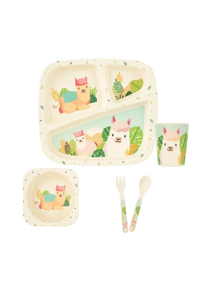 Factory Price 5 Piece Lalma Bamboo Tableware Set