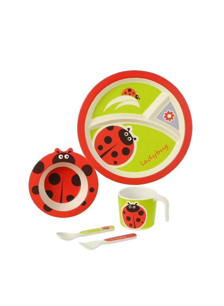 Factory Price Bug 5 Piece Bamboo Tableware Set