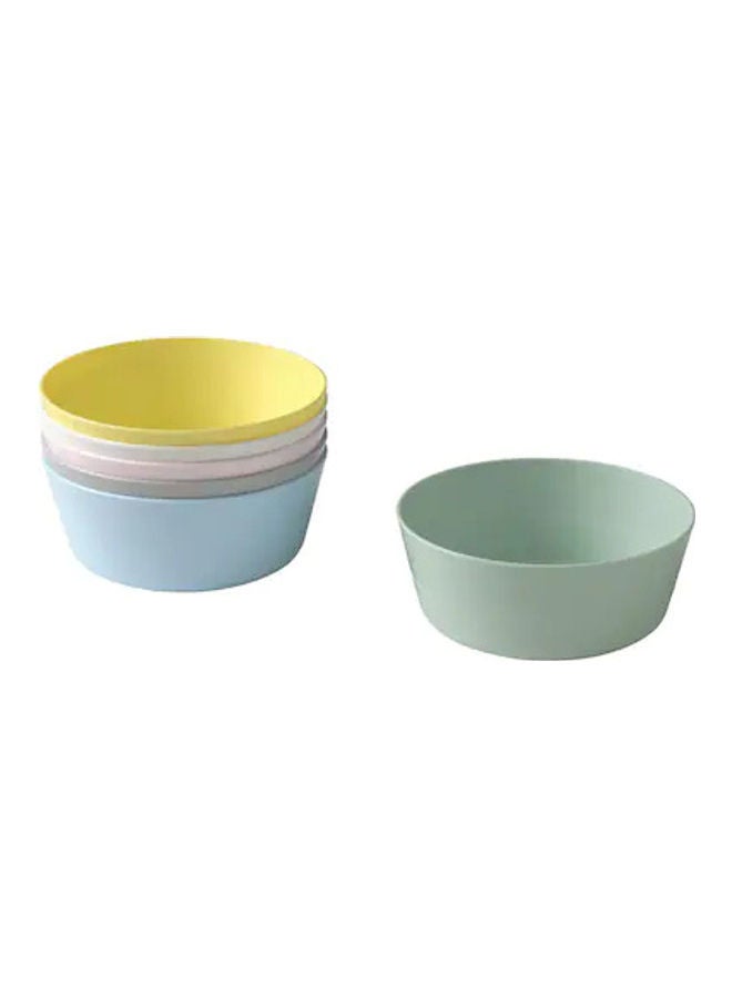 6 PCS BPA-Free Bowl, Assorted Colors,Kids Plastic Bowls in Bright Colors,Microwave Dishwasher Safe,Non Toxic Toddler Bowls,for Cereal, Soup, Snack