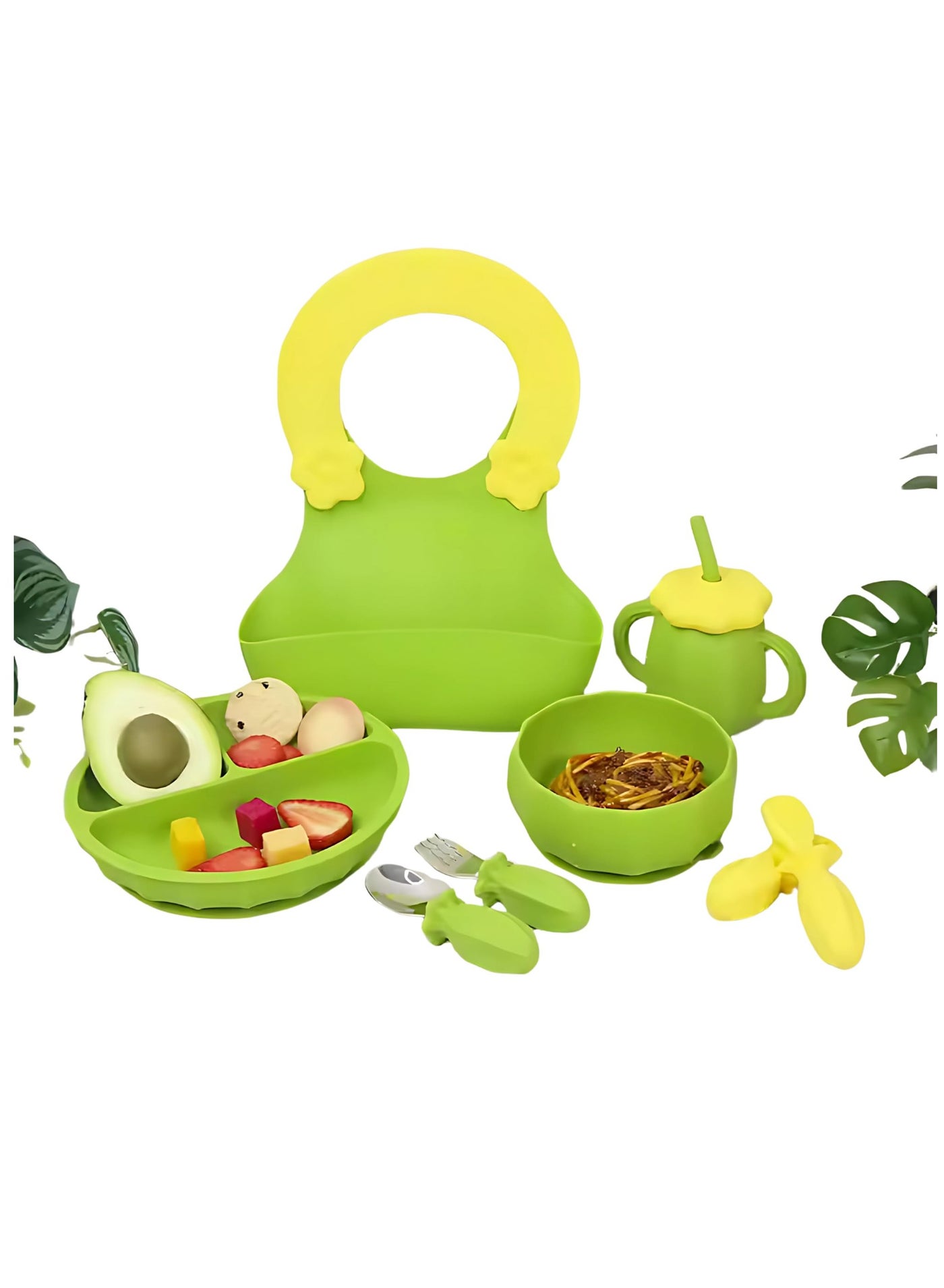 Twisoo Baby Feeding Set – BPA-Free Silicone Suction Bowl, Training Cup & Spoon for Toddlers, Non-Slip Weaning Tableware, Baby Mealtime Essentials for 6+ Months