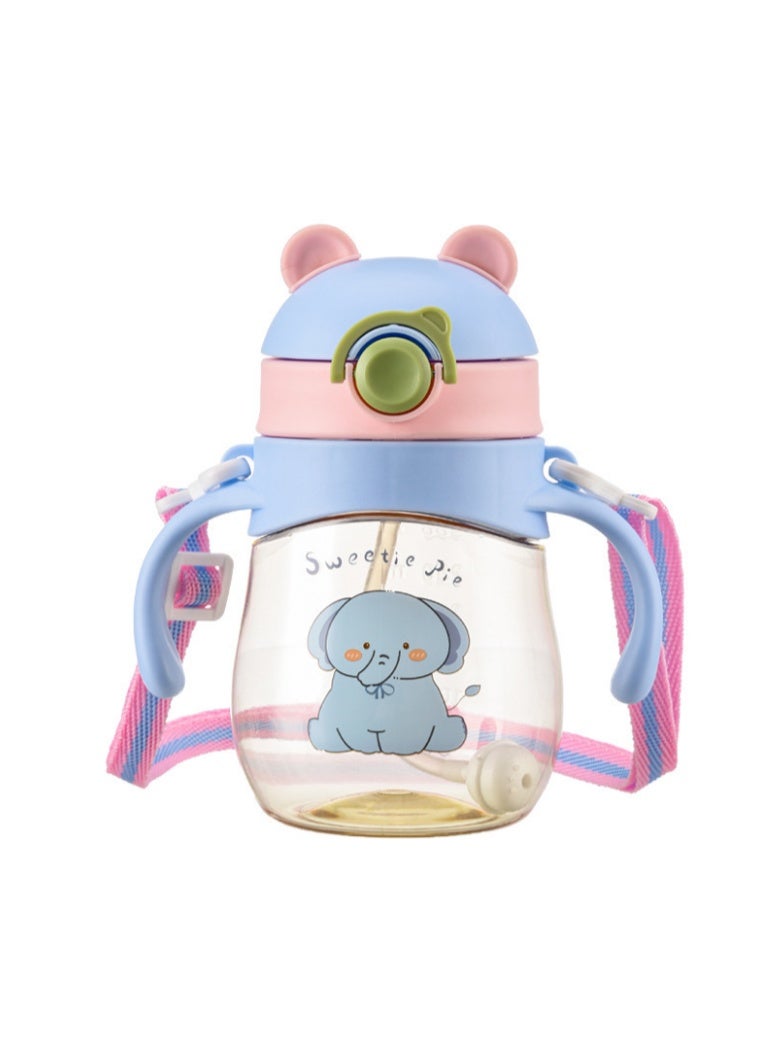 Weighted Straw Sippy Cup with Handles for Baby and Toddlers, Spill Proof Baby Water Bottle with Straw for,  Infant Training Water Bottle