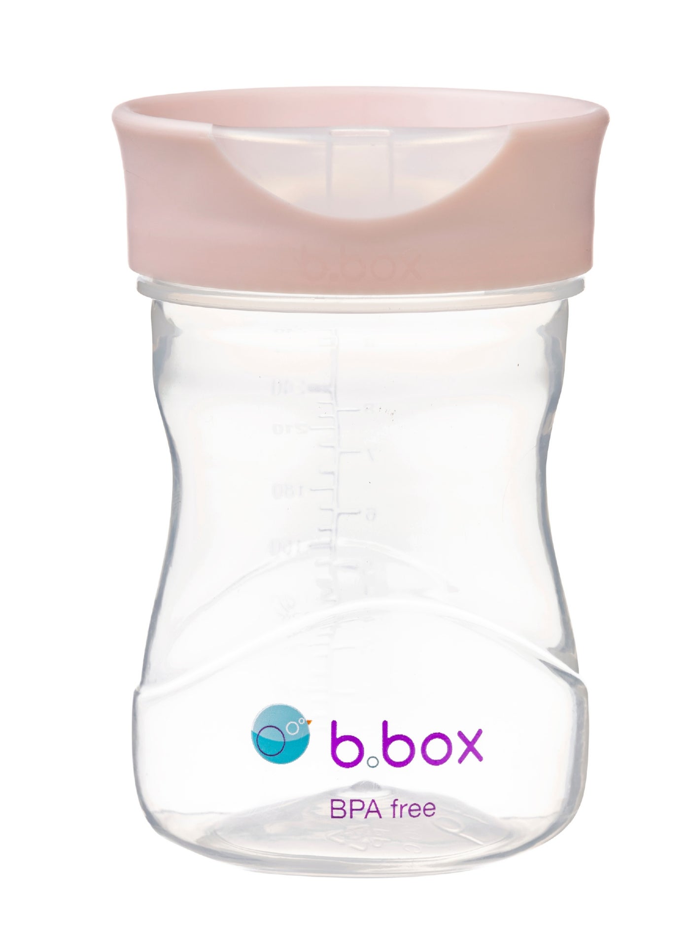 b.box Toddler Training Cup: Free Flow, Easy Transition from Sippy to Big Kid Cup. BPA-Free, Dishwasher Safe | 12m+ | 240ml (blush)