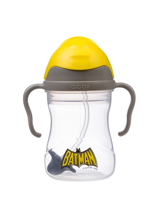 Batman Sippy Cup, Drink from any Angle, Fliptop, Weighted Straw, Leak Proof & Easy Grip, BPA Free, Dishwasher safe, From 6m+, 240ml/8 oz