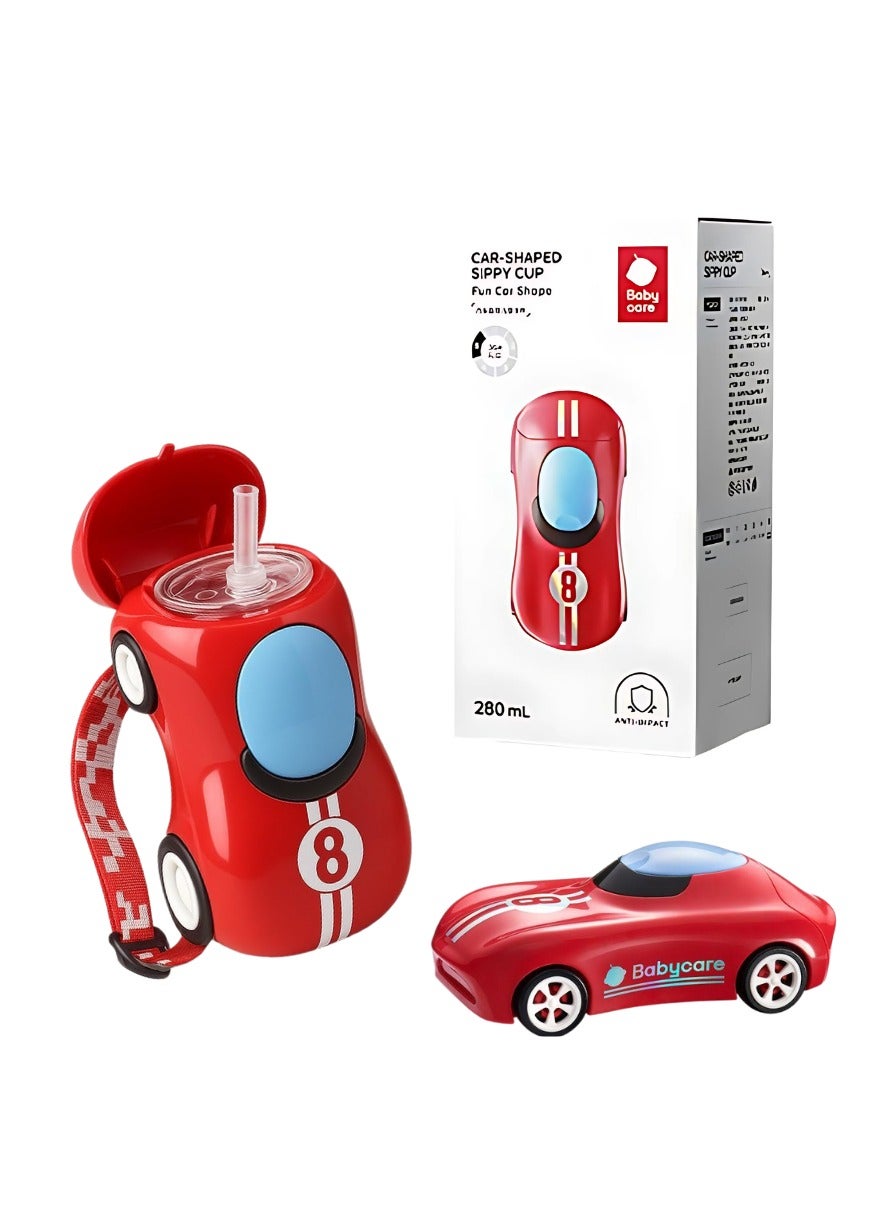 Babycare - Car Design - Water bottle - Tested & Safe for kids - Red (280ml)