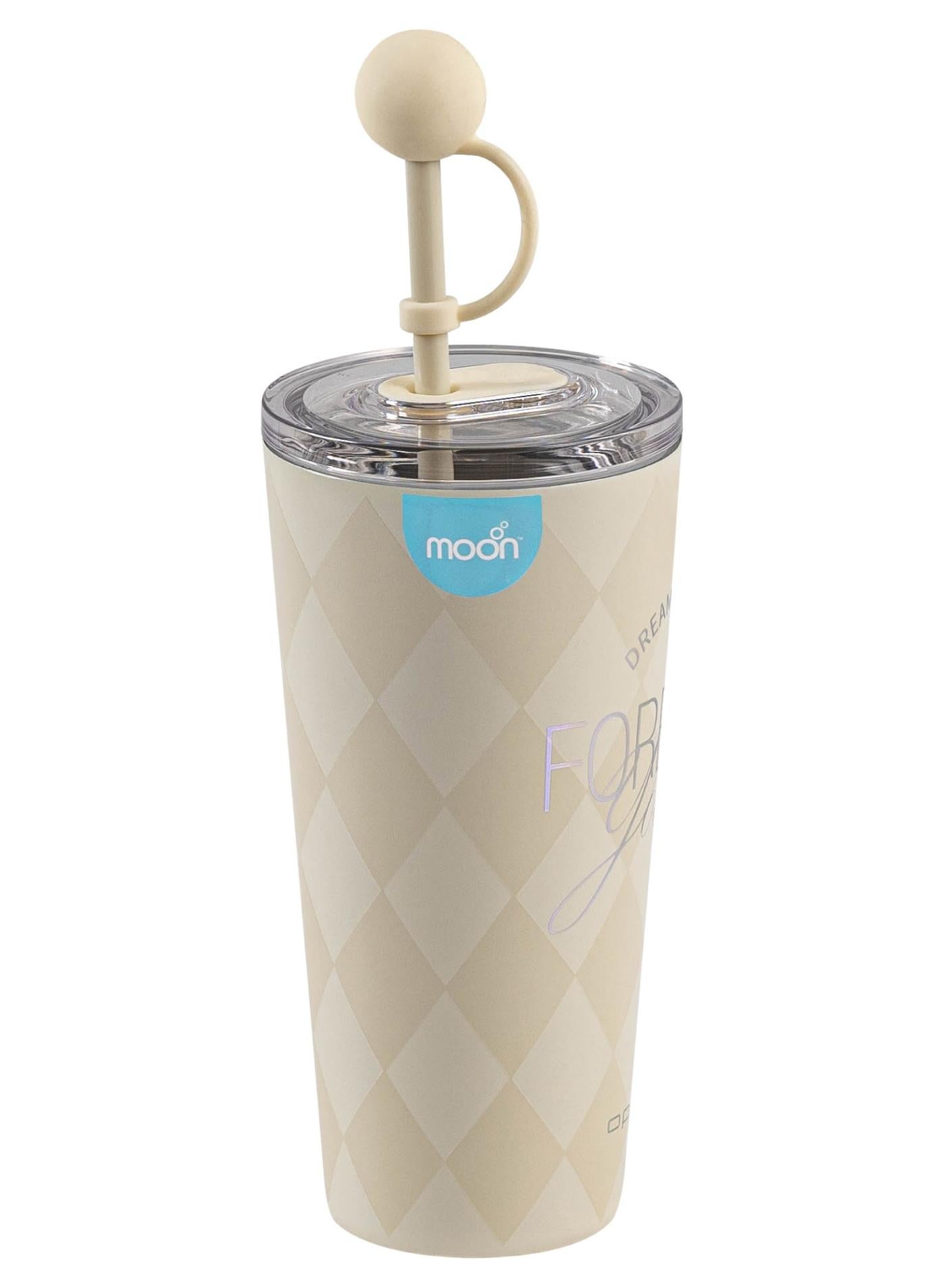 Double Wall Smoothie Cup With Straw - White