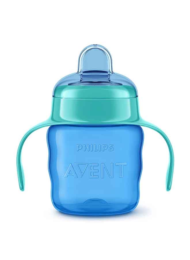 Silicone Classic Soft Spout Cup | with Handle | 200ml | Blue/Green| 6m+ | SCF551/05