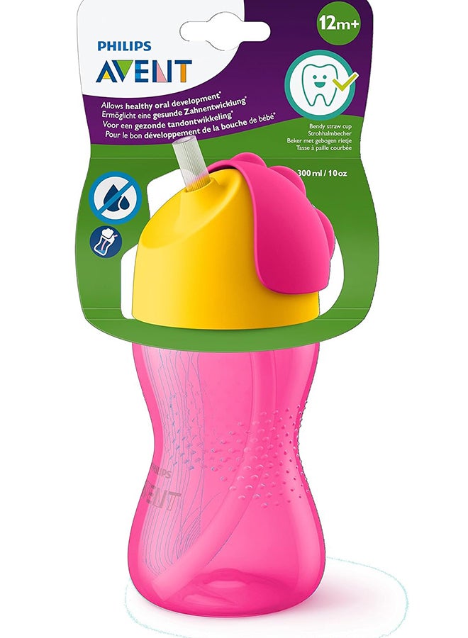Straw Cup, 10oz/300ml (Assorted Colour, Plastic) 12M+