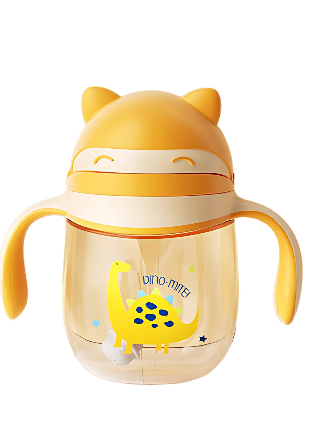 Twisoo Baby Sippy Cup – Dual-Purpose Baby Drinking Cup for Water BPA-Free, Juice, & Milk. Spill-Proof Design with Easy-Grip Handles, Leak-Resistant Lid, 280ml Capacity for Toddlers (Yellow)