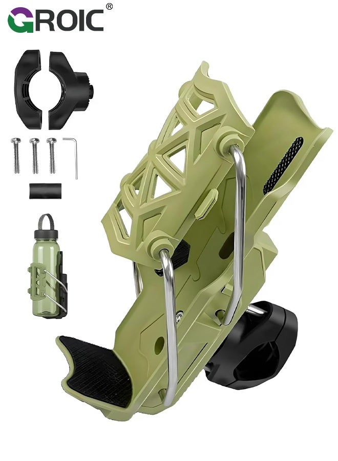 Bike Water Bottle Holder,Adjusting Cup Holder for Motorcycle,Automatic Clamp Design,Rotatable Cup Mount for Handlebar and Frame,Auto-Tightening Bicycle Drink