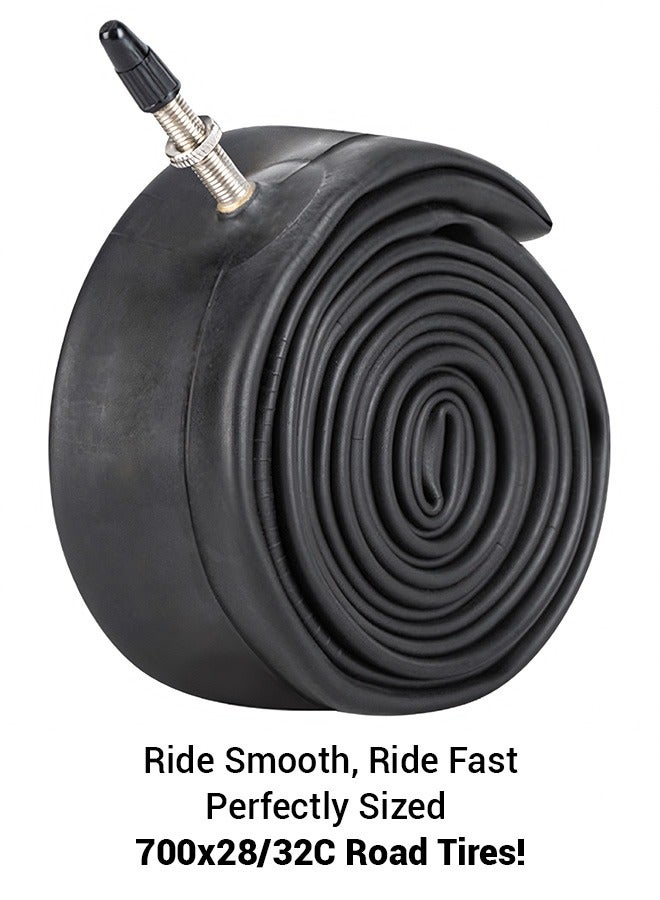 700x28/32C Bicycle Inner Tube Butyl Rubber Valve 180 Days No Inflating Durable Quality for Road Bikes