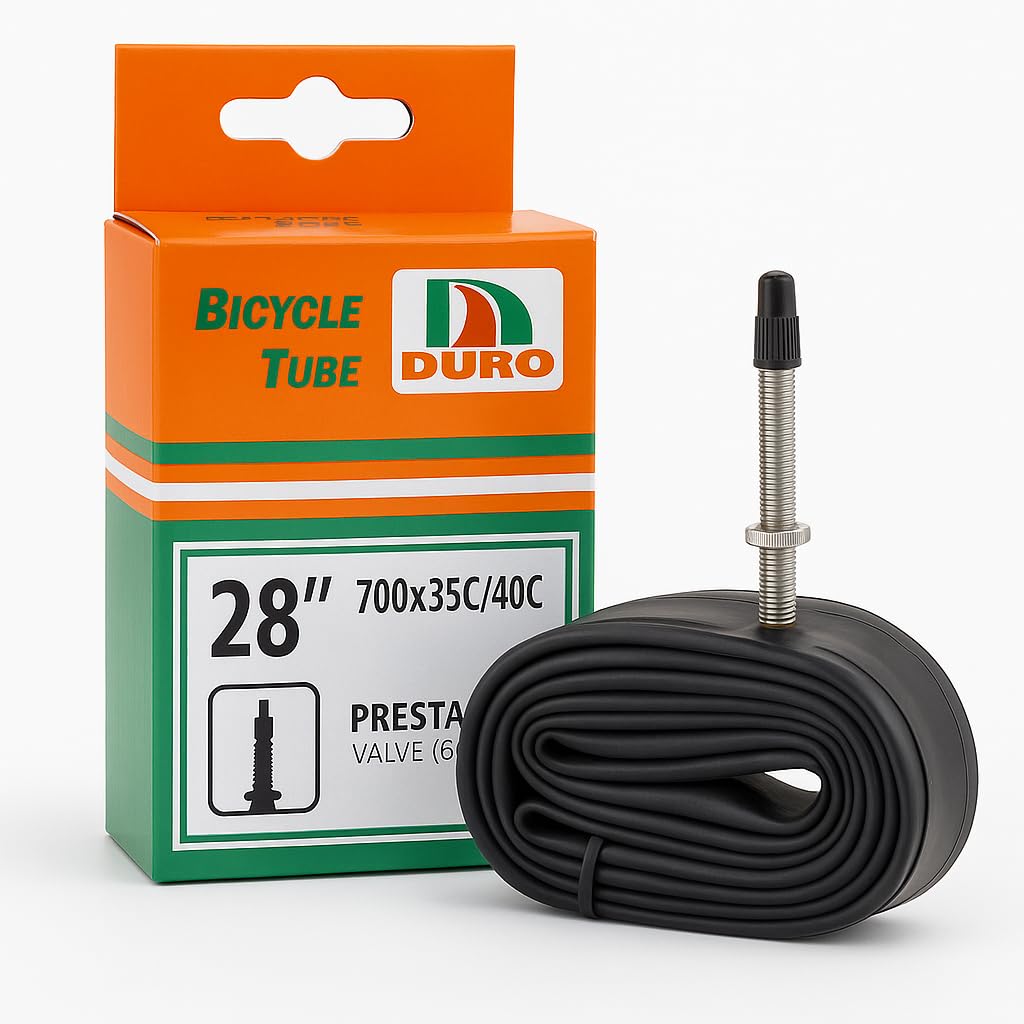 DURO 28 Inch Bicycle Tube 700x35c/40c – Presta Valve 60mm, Heavy Duty Butyl Rubber Inner Tube for Road Bike, Mountain Bike, Wheelchair, Cycle, Scooter – Durable & Puncture Resistant