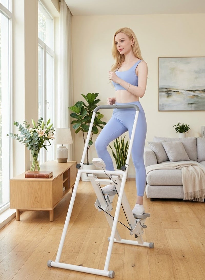 Indoor Multi-Function Stepper Stair Climbing Machine, Foldable Home Fitness Climbing Trainer with LCD Monitor, Compact Cardio Exercise Stepper for Walking, Stair Climbing and Daily Workout