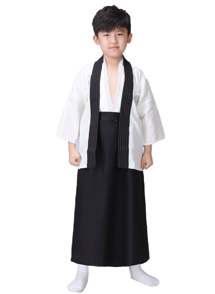 Al Aoyama Kids Japanese Samurai Hakama Uniform Cosplay Robe Boys Anime