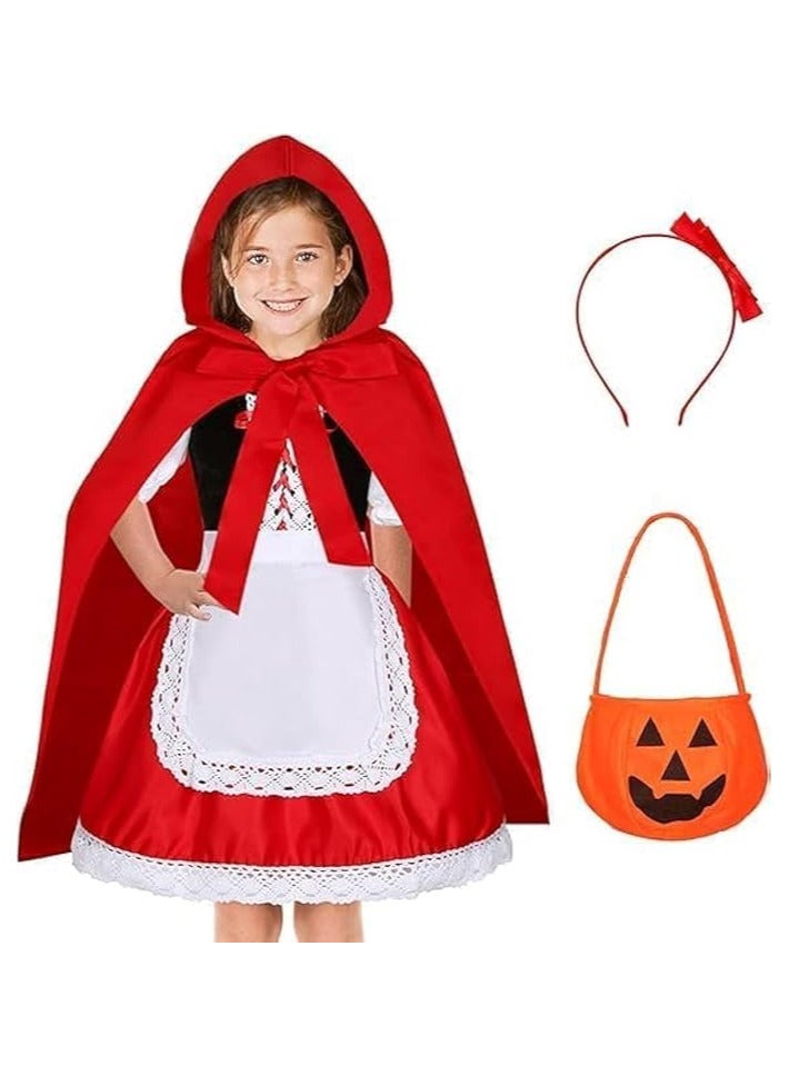 Little Red Riding Hood Costume for Girls Costume Party Dress 4-12 Years