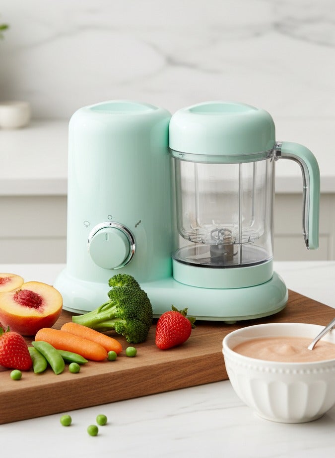 Baby Food Processor and Blender 4 in 1 Babies Food Maker for Steaming Cooking and Pureeing Portable Toddler Meal Prep Machine for Healthy Homemade Meals Daily Use Gift