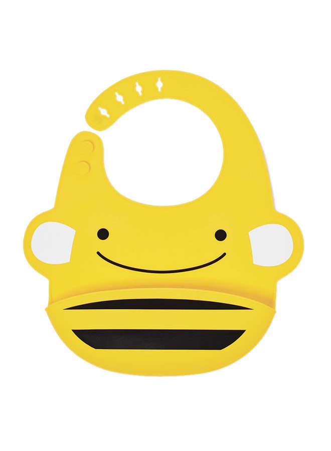 Brooklyn Bee Zoo Fold And Go Baby Bib - Yellow/Black
