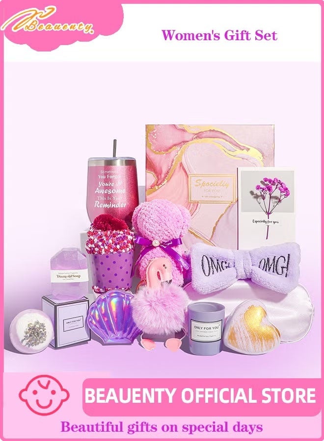 11PC Scented Candles & Bath Bombs Set,Gifts for Women for Birthday Mother's Day Women's Day,Bubble Bath Set Gifts for Women,Relaxing Spa Gift Set for Woman