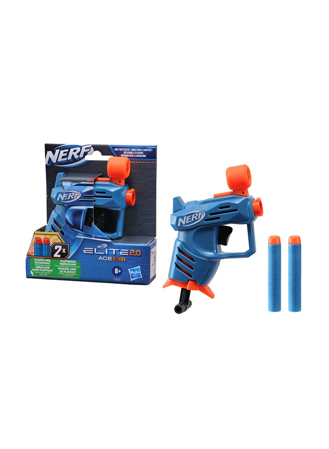 Nerf Elite 2.0 Ace SD-1 (Single Fire Dart) Blaster includes 2 Nerf Elite Darts | Integrated Dart Holder for 1 Dart for 8+ Years | F5035