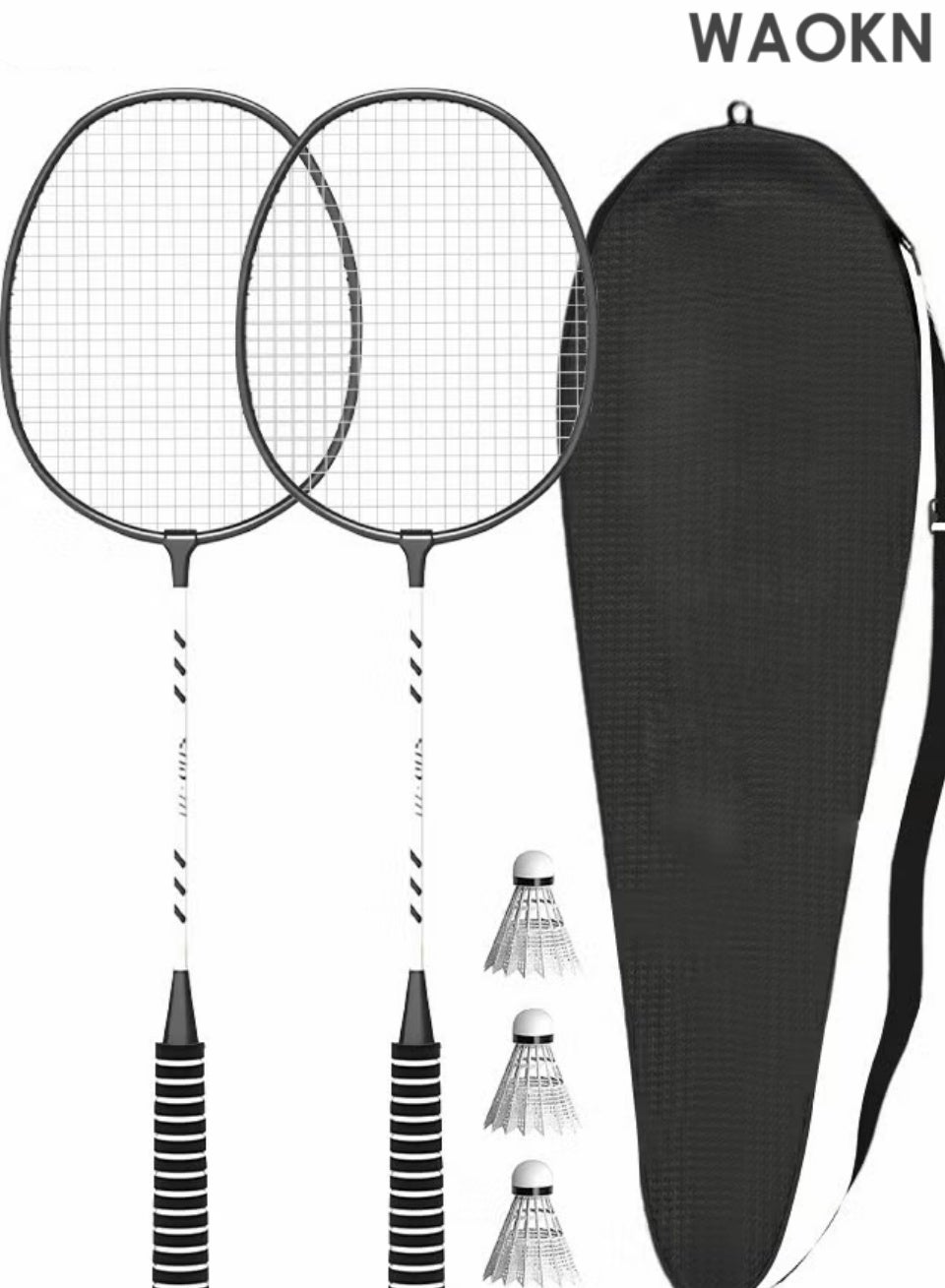 Badminton Rackets 2 Pieces Badminton Set Lightweight Alloy Badminton Racket Including 3 Nylon Badminton and 1 Racket Bags Outdoor Sports Accessories For Outdoor,Garden,Beach,Family Fun Game