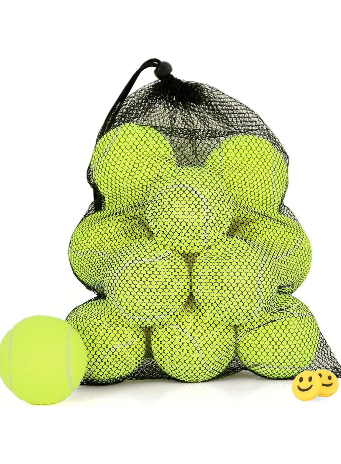 10Pcs Advanced Pressure Training Tennis Balls With Mesh Bag for Transport - Practice Balls for Dogs, Beginner Exercise, High Elastic and Sturdy