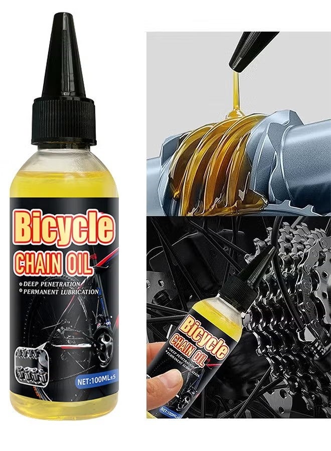 100ML All Purpose Bicycle Chain Oil Bike Bearing Chain Hub Lubricants Repair Lube Rust Prevention Also Works For Mechanic Tools Sewing Machine Automotive Accessories Home Appliances