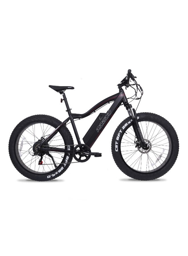 Mogoo 26" ORION Fat Tyre Electric Bike – 48V 500W Motor, LG 12.8Ah Battery, Shimano 7-Speed, Dual Disc Brakes, 5-Level Pedal Assist, 45–55km Range – Off-Road Fat E-Bike for Adults - Black