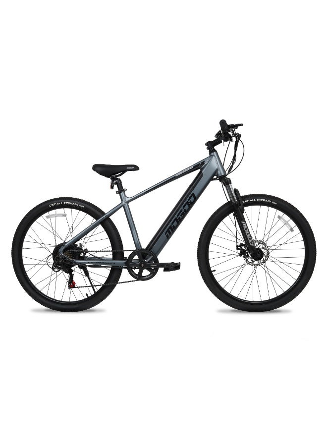Mogoo 27.5" E6000 Mountain Electric Bike – 36V 350W Motor, Lishen 10.4Ah Battery, Shimano 7-Speed M315, Dual 160mm Disc Brakes, 5-Level Pedal Assist – MTB E-Bike for Adults - Graphite
