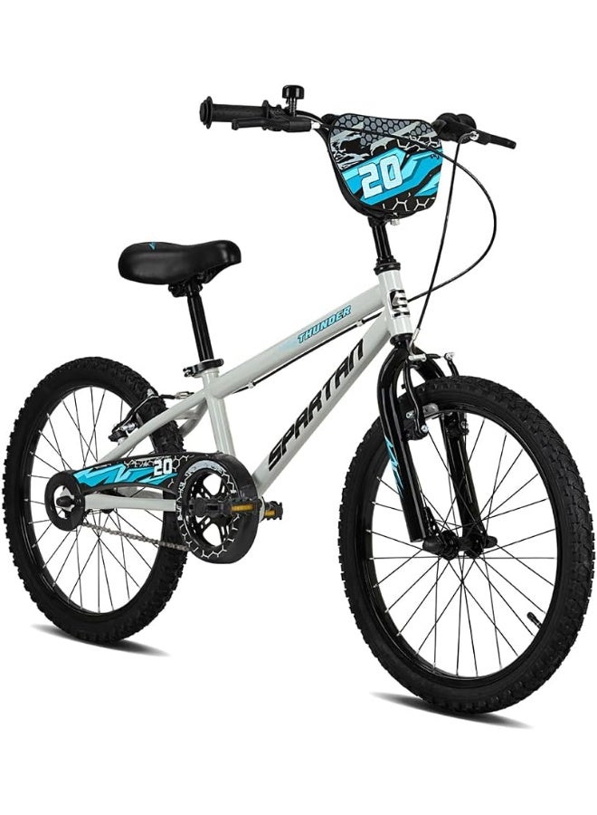 Thunder 20-Inch Kids Bike | 20 Inch Wheel Size  | Single Speed | Gray Gloss Color