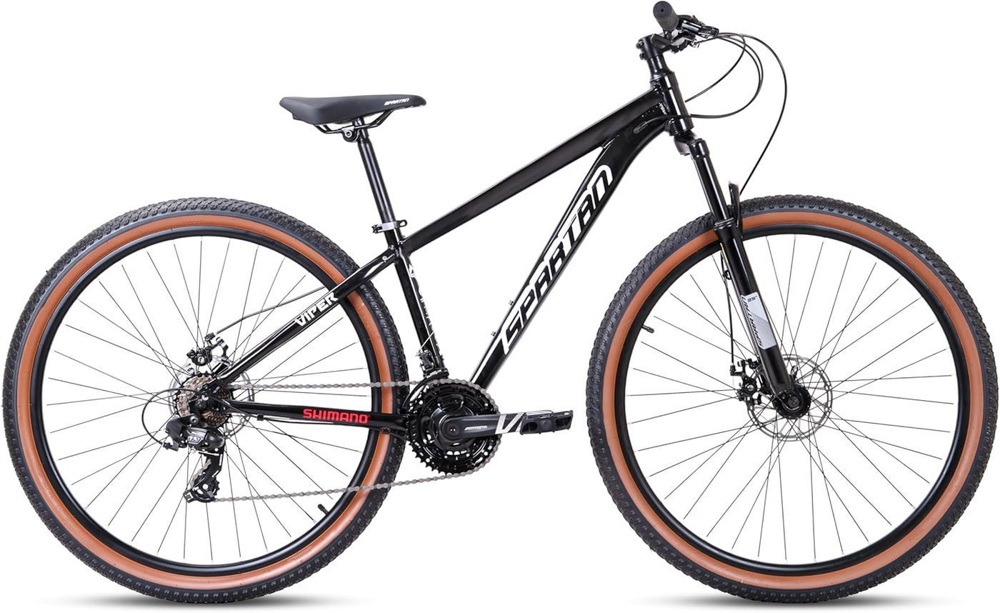 29-Inch Viper Hardtail Mountain Bike | 29-Ich Wheel Size | 21-Speed Shimano Drivetrain, Suspension Fork, Alloy Disc Brakes & 29x2.125_icnh Wanda Tires For Smooth, Confident All-Terrain Riding | Black