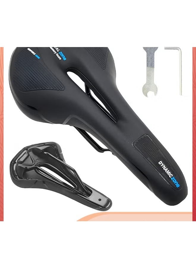 Bike Seat,Mountain Bike Saddle,Comfortable Cycling Saddle Cushion,Bicycle Saddle Replacement,Breathable Cushion,Ergonomic Saddle,Shock Absorbing Bicycle Seat,Univeral Seat For BMX,Road,Most Bike