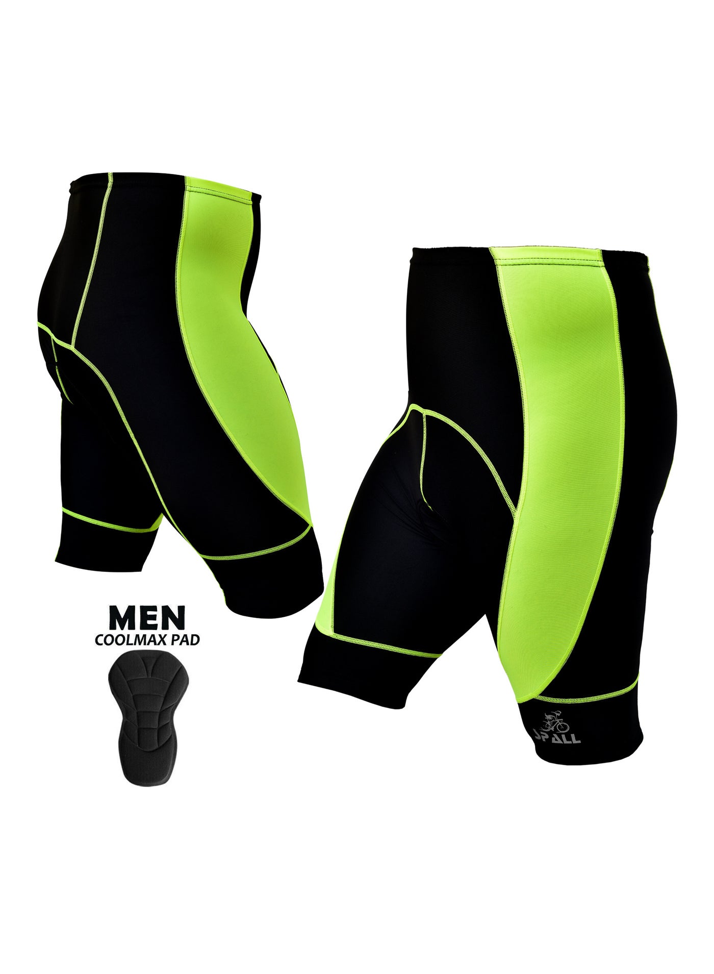 Men'S Padded Bike Shorts Cycling Shorts 3D Padding Mountain Biking Bicycle Riding