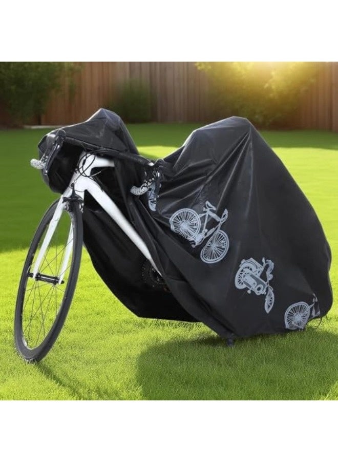 Two-Sided Convenient Bicycle Cover Waterproof,Outdoor Bike Covers Dust Rain Wind Proof Cover for Mountain Road Electric Bikes