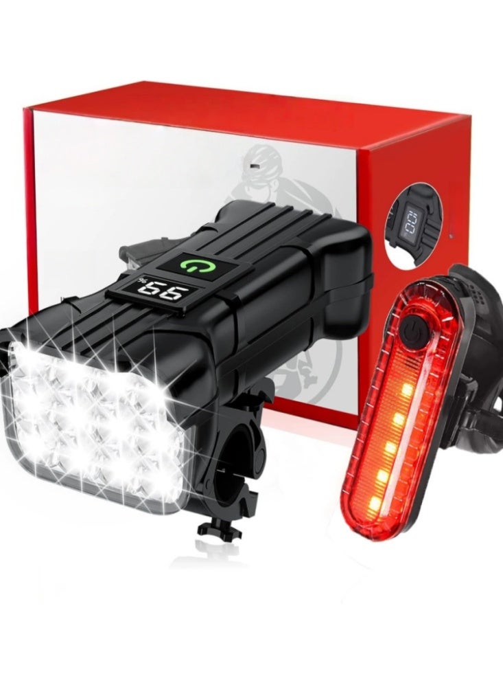 Bicycle Light and Horn 3-in-1 Set (Headlight + Taillight + Horn)