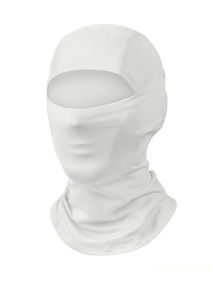 Face Mask – Lightweight UV Protection for Skiing, Motorcycle Riding, Cycling & Running, Multi-Use Sports Mask (White)