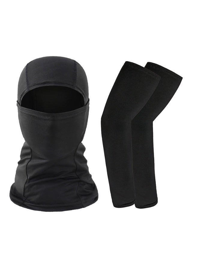2-Piece Full Face Mask Sleeve Set, Suitable for Cycling, Skiing, Motorcycling, Running, Breathable Full Cover for UV Protection - Lightweight and Durable