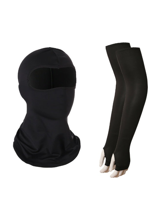 2-Piece Full Face Mask Sleeve Set, Suitable for Cycling, Skiing, Motorcycling, Running, Breathable Full Cover for UV Protection - Lightweight and Durable