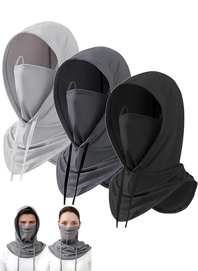 3 PCS Balaclava Face Mask Sun UV Protection Hood Breathable Full Head Mask Face Cover for Men Women Cycling Skiing Fishing