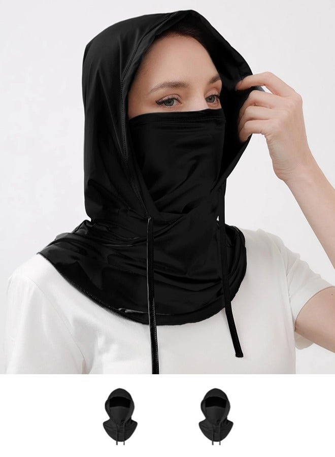 قطعتان من قناع وجه بالاكلافا واقي من أشعة الشمس فوق البنفسجية غطاء رأس قابل للتنفس قناع كامل للرأس غطاء للوجه للرجال والنساء للدراجات والتزلج وصيد الأسماك