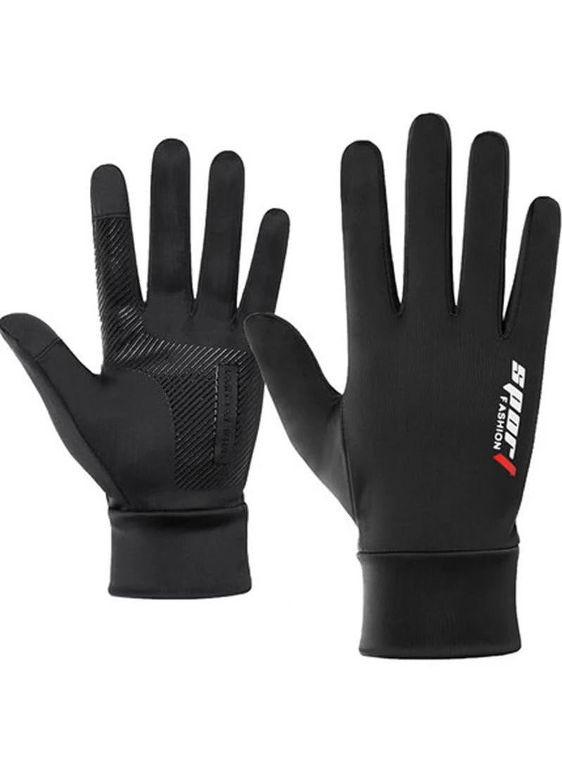 Ice silk anti-slip gloves Breathable outdoor sports driving cycling bicycles UV protection, sun protection, fishing gloves