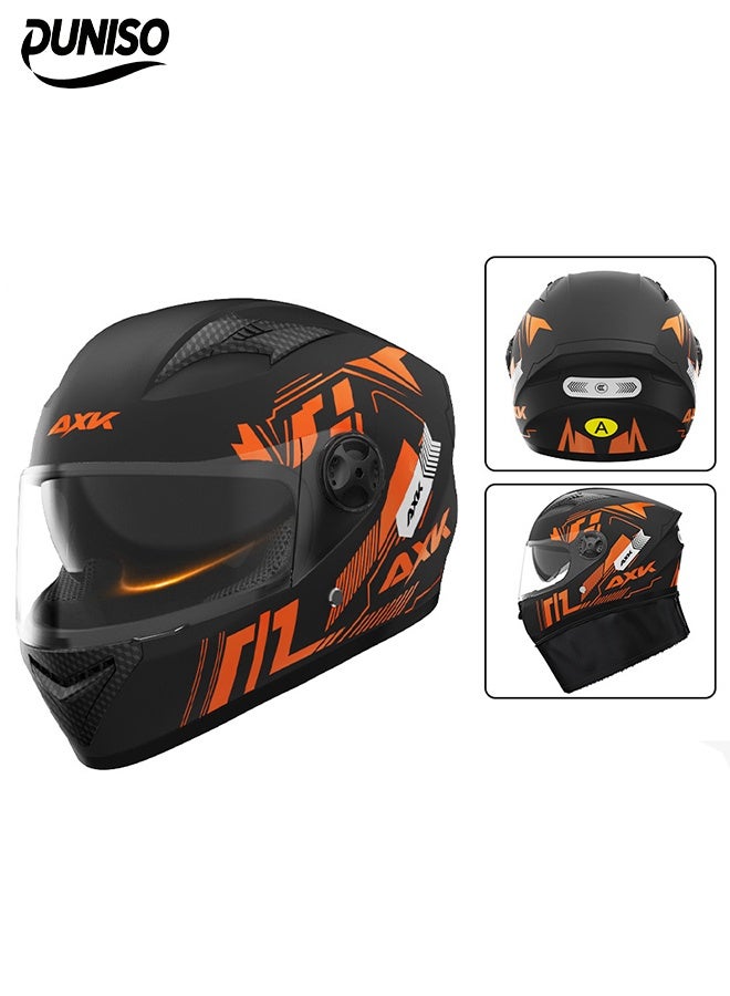 Full Face Motorcycle Helmet, Lightweight Crash Resistant Motorcycle Helmet, All Season Cool Racing Helmet，Equipped With Anti Fog Dual Lenses,Anti Seismic And Anti Drop, Comfortable And Breathable, Suitable For Both Men And Women