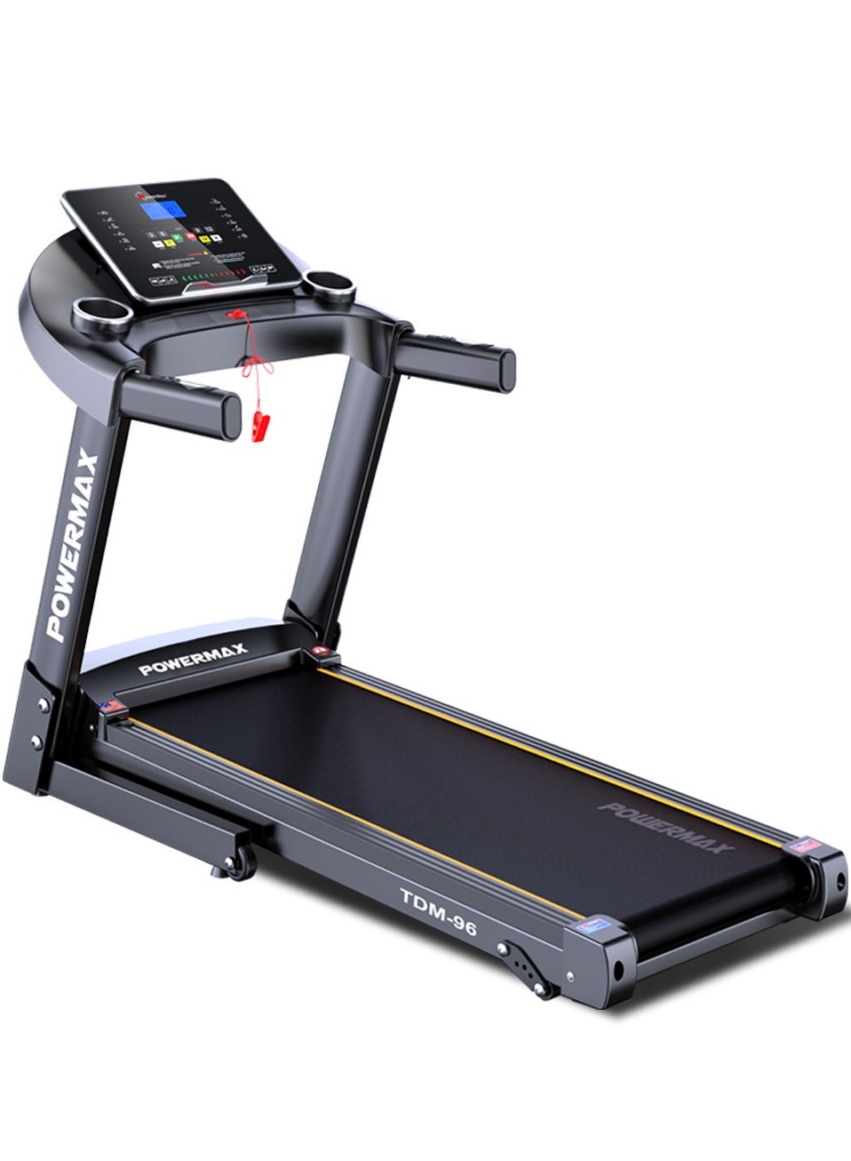 Fitness TDM-96 (4HP Peak) Motorised Treadmill for Home Use [ Max User Wt. 110kg | LCD Display | Bluetooth for Music & Mobile App | 3 Level Manual Incline ] Free (DIY) Installation Assistance