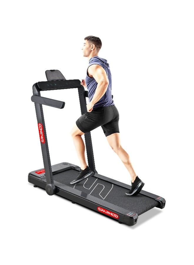 Sparnod Fitness STH-3060 4 HP Peak 2 في 1 جهاز سير قابل للطي للمنزل يأتي تحت المكتب وسادة مشي رفيعة بما يكفي لتخزينها تحت السرير