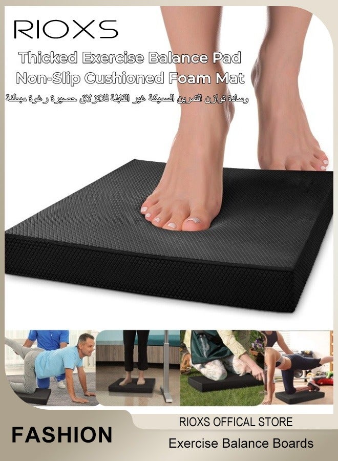 Balance Boards, Exercise Mats for Pilates, High-Density Balance Pad for Exercise, Non-Slip Thicked Foam Mat for Fitness Yoga, Stability Training Exercise Pad Knee Pad for  Floor, Gym Mat for Physical, Stability Workout, Strength Training, Chair Cushion fo