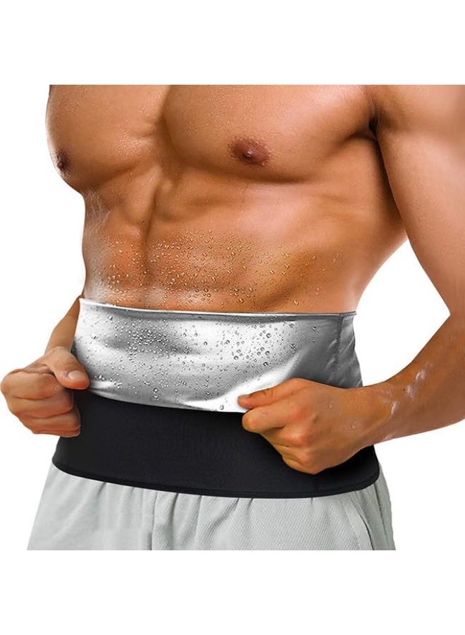 Waist Trimmer Belt Weight Loss Sweat Slimming Adjustable Belt Waist Trainer Back Support Belly Fat Body Shaper Waist Burner Fitness Trainer for Men and Women, XXL