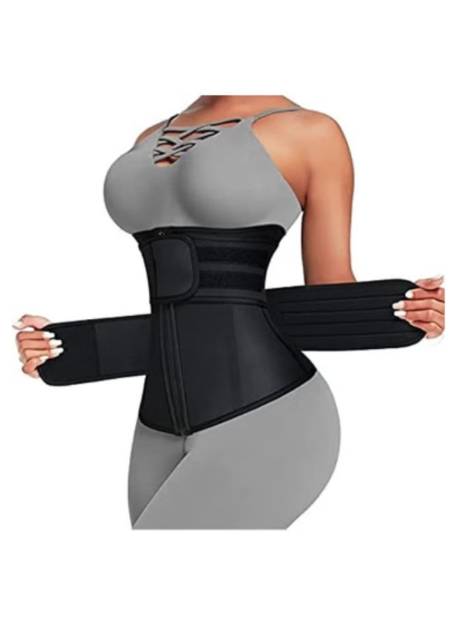 Adjustable Waist Trainer Slimming Belt – Tummy Sauna Bandage Wrap – Body Shaper Compression Wrap – Plus Size Corset Waist Trainer for Women & Men