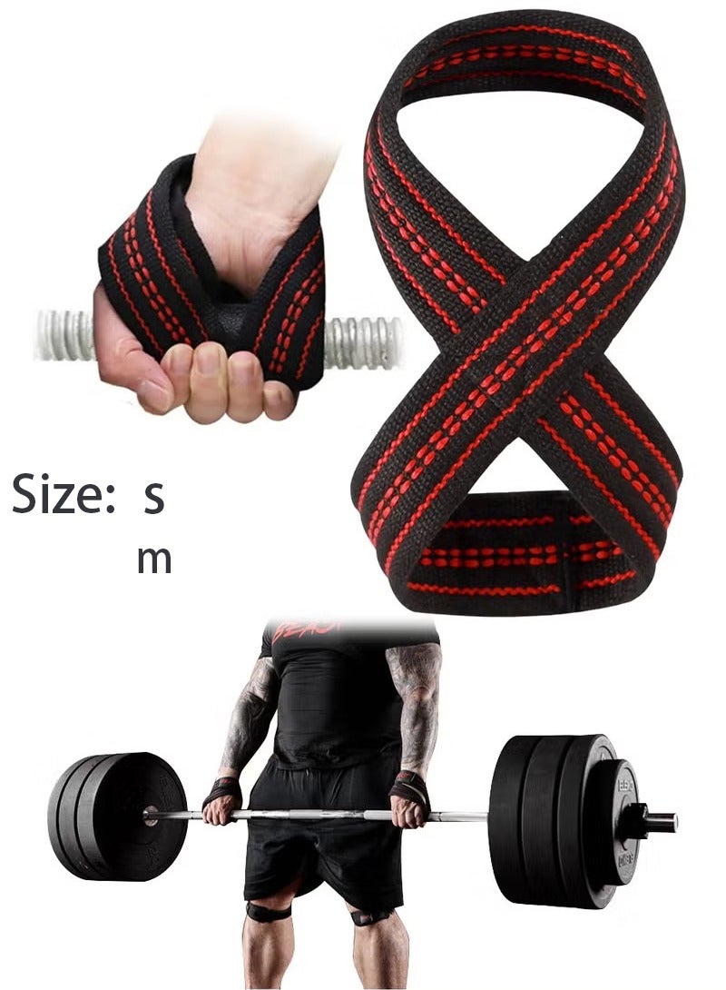 Figure 8 Weight Lifting Straps DeadLift Wrist Strap for Pull-ups Horizontal Bar Powerlifting Gym Fitness Bodybuilding Equipment available in two different sizes
