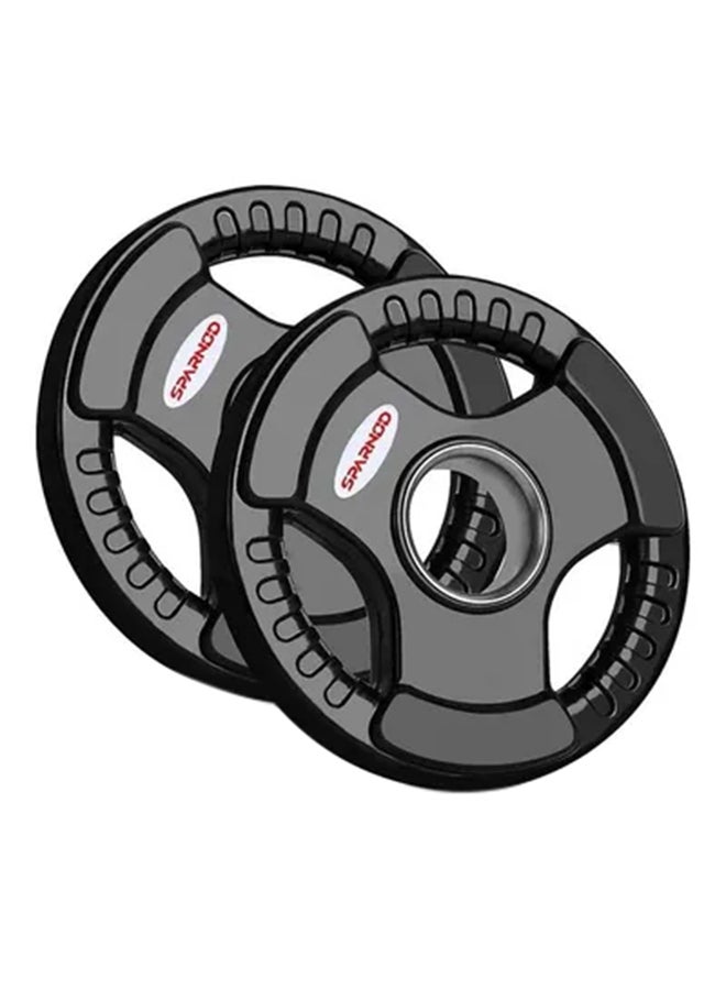 Sparnod Fitness S3FP-7.5_PAIR Olympic Grip Iron Weight Plate For Strength Training, Weightlifting And Crossfit 15kg